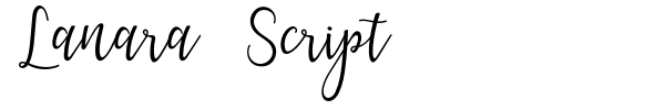 Lanara Script font preview